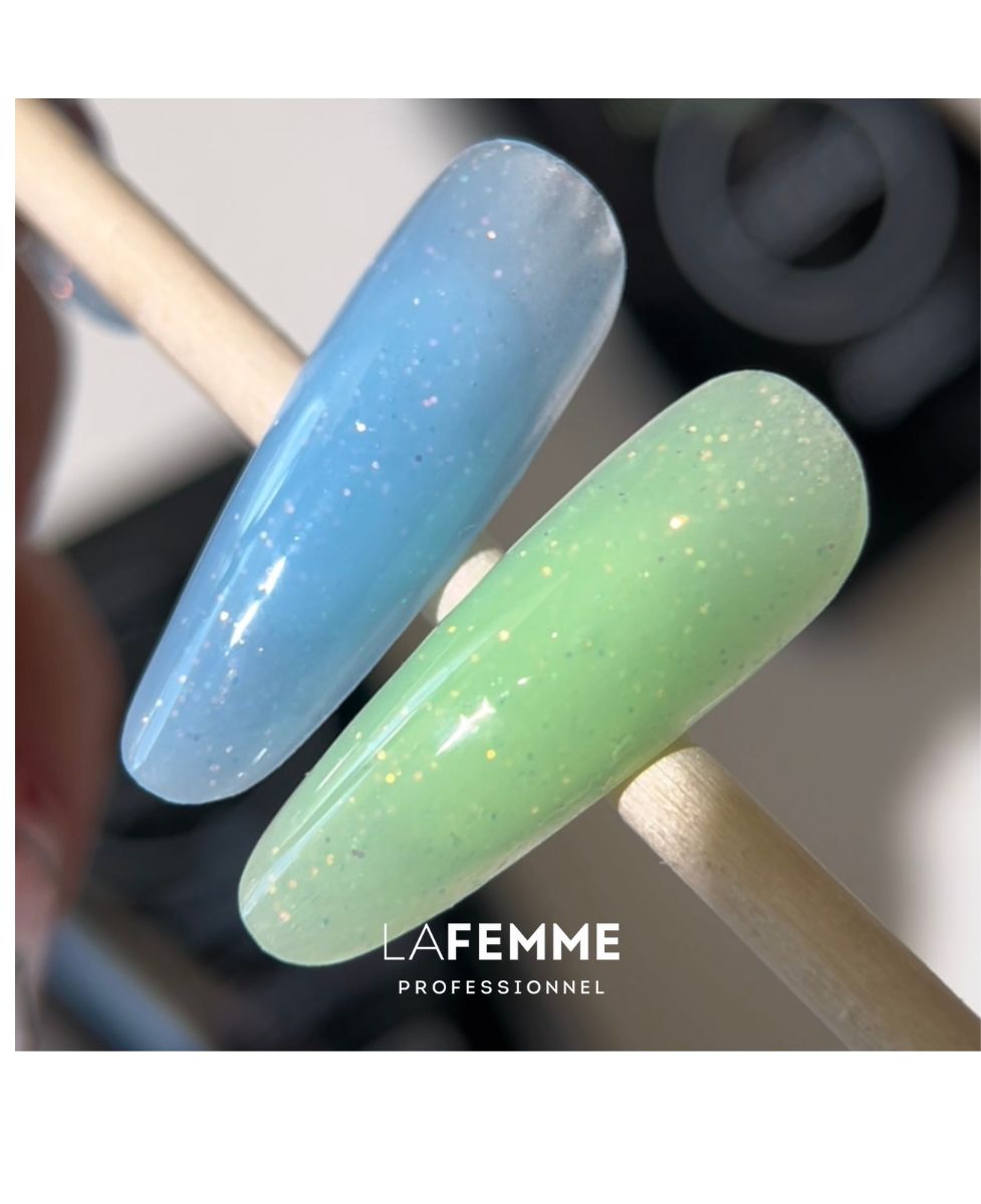 Gel acrílico Spheric™ 30 g – Purpurina verde pastel – Fantasía