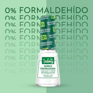 Endurecedor de Uñas Valmy Química Endurecedora con Ajo y Limón Libre de Formaldehido (14 ml)
