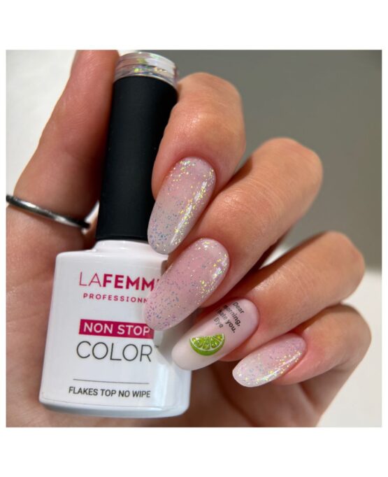 Top Coat Flakes sin limpieza UV y LED 8 g – C001