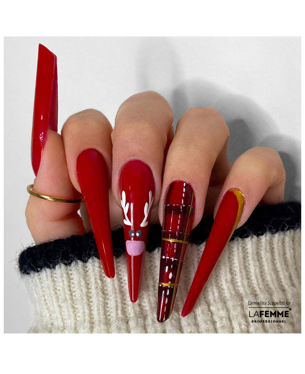 Esmalte en gel UV y LED 8g – H178_Rojo elegante