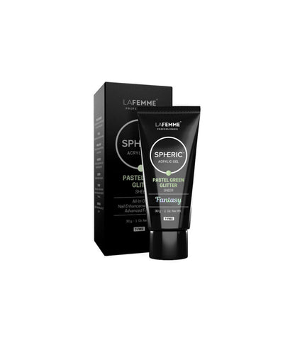 Gel acrílico Spheric™ 30 g – Purpurina verde pastel – Fantasía