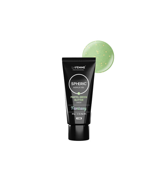 Gel acrílico Spheric™ 30 g – Purpurina verde pastel – Fantasía