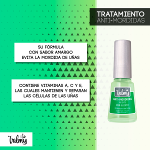 Tratamiento de uñas Anti mordidas Valmy – Detiene la mordedura de cutículas y succión del pulgar – Sin Brillo (14 ml)