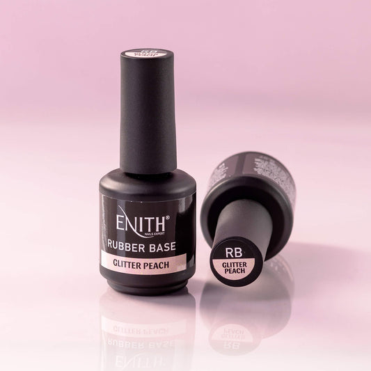 Rubber Base Glitter Peach 15 g