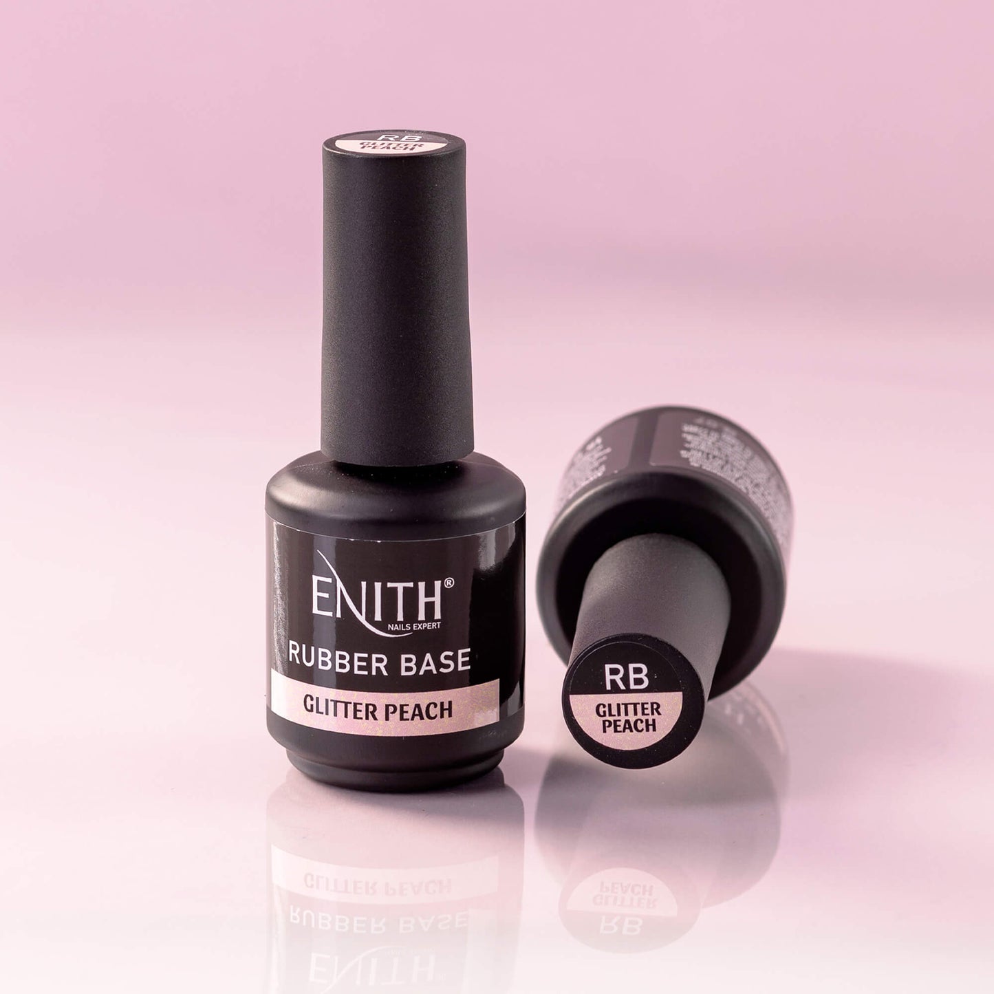 Rubber Base Glitter Peach 15 g