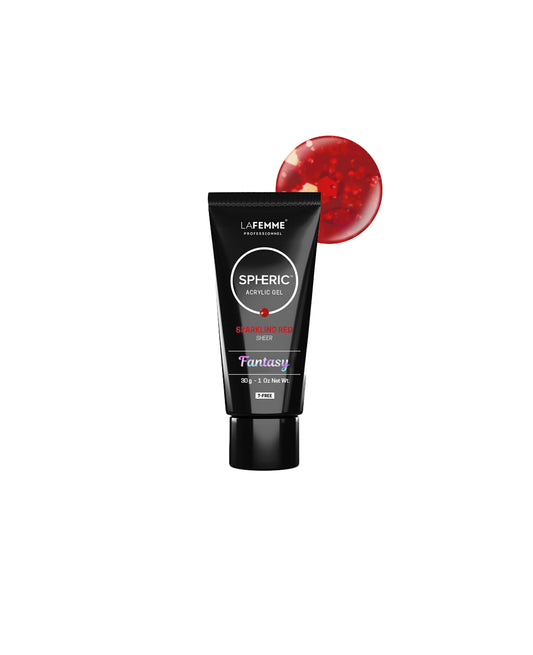 Spheric™ Acrylic Gel 30gr – Sparkling Red Glitter – Fantasy